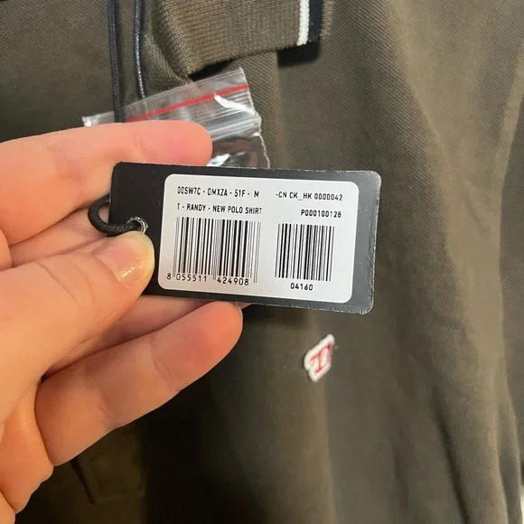 Diesel Men's Brown Polo Shirt with White Details - Picture 3 of 4